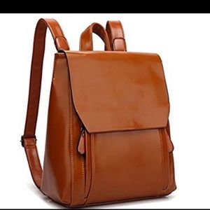 Brown backpack purse